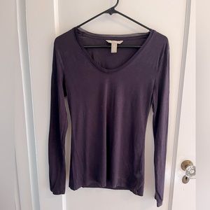 Banana Republic Eggplant Colored Long Sleeve
